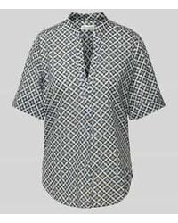Marc O' Polo - Regular Fit Blouse Met Korte Mouwen En All-over Motief - Lyst