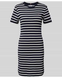 Tommy Hilfiger - Slim Fit T-Shirt-Kleid mit Streifenmuster - Lyst