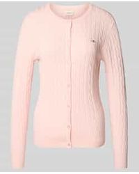 GANT - Gebreid Jack Met Kabelpatroon En Labelstitching - Lyst