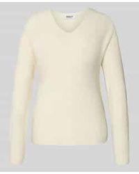 ONLY - Regular Fit Gebreide Pullover Met V-Hals, Model 'Camilla' - Lyst