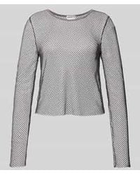 Jake*s - Kort Shirt Met Lange Mouwen En Broderie Anglaise - Lyst