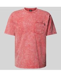 Scotch & Soda - T-Shirt Mit Geripptem Rundhalsausschnitt - Lyst