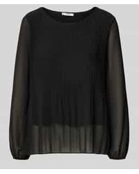 ZABAIONE - Blouse Met Lange Mouwen Met Plissévouwen En Ronde Hals - Lyst
