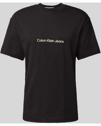 Calvin Klein - T-Shirt mit Label-Print Modell 'SQUARE FREQUENCY' - Lyst