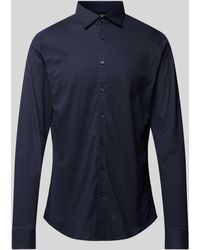 DESOTO - Slim Fit Zakelijk Overhemd Met All-over Motief - Lyst