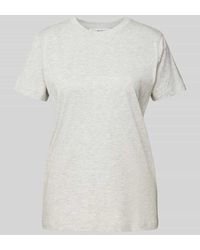 SELECTED - T-Shirt in Melange-Optik mit Rundhalsausschnitt - Lyst