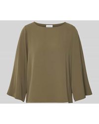 Comma, - Relaxed Fit Bluse mit Rundhalsausschnitt - Lyst