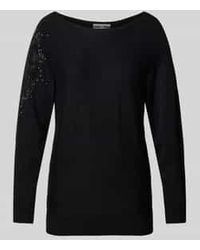 Guess - Gebreide Pullover Met Siersteentjes - Lyst