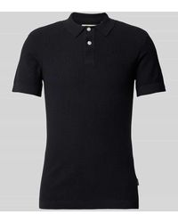 Blend - Super Skinny Fit Poloshirt mit Strukturmuster Modell 'AIDEN' - Lyst