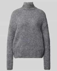 Milano Italy - Regular Fit Gebreide Pullover Met Opstaande Kraag En Mix Van Wol En Mohair - Lyst
