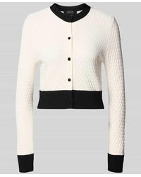 Marc Cain - Strickjacke aus Viskose-Mix mit Rundhalsausschnitt - Lyst