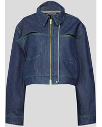 Jacquemus - Cropped Jeansjacke mit Cut Outs - Lyst