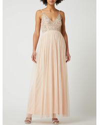 LACE & BEADS Avondjurk Van Tule - Roze