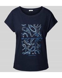 S.oliver - Relaxed Fit T-Shirt Aus Baumwoll-Viskose-Mix Mit Artwork Print - Lyst