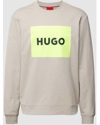HUGO - Sweatshirt mit Label-Print - Lyst