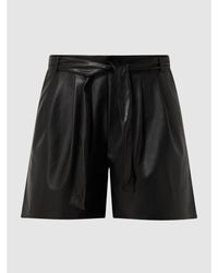 Edc By Esprit Shorts in Leder-Optik - Schwarz