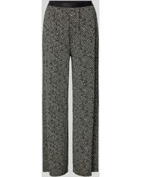 Marc O' Polo - Wide Leg Stoffhose mit Allover-Muster - Lyst