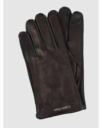 Calvin Klein Handschuhe aus Nappaleder - Schwarz