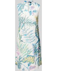 MORE&MORE - Knielanges Kleid aus Viskose mit Schlüsselloch-Ausschnitt - Lyst
