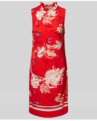 S.oliver - Knielanges Kleid mit Allover-Print - Lyst