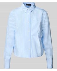 MORE&MORE - Regular Fit Bluse aus Viskose-Mix mit Brusttasche - Lyst