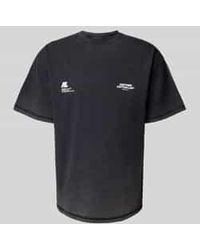Another Cotton Lab - T-Shirt Met Labelprint, Model 'Signature' - Lyst