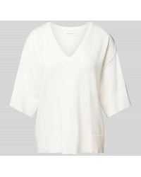 MSCH Copenhagen - Oversized T-Shirt Aus Viskose Mit V-Ausschnitt Modell 'Eslina' - Lyst