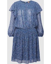 BOSS - Knielanges Kleid mit floralem Allover-Muster Modell 'Duska' - Lyst