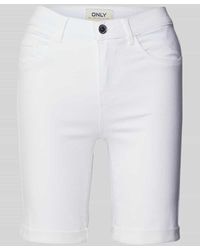 ONLY - Slim Fit Jeansshorts mit fixiertem Umschlag Modell 'RAIN' - Lyst