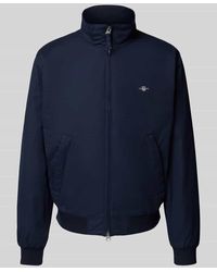 GANT - Jacke mit Stehkragen und Label-Stitching - Lyst