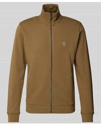 BOSS - Sweatjacke mit Label-Badge Modell 'Zestart' - Lyst