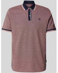 Tom Tailor - Regular Fit Poloshirt Met Labelprint - Lyst