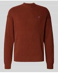 Calvin Klein - Oversized Gebreide Pullover Met Ribboorden - Lyst