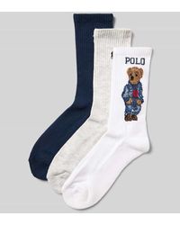 Polo Ralph Lauren - Socken mit Logo-Stitching Modell 'Americana' im 3er-Pack - Lyst