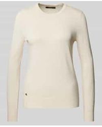 Ralph Lauren - Gebreide Pullover Met Geribde Ronde Hals - Lyst