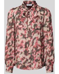 MORE&MORE - Regular Fit Bluse aus reiner Viskose mit Zierschleife - Lyst