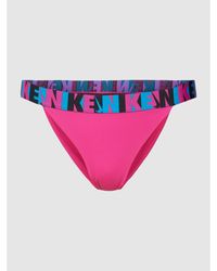 Nike Bikini-Hose mit Label-Print - Lila
