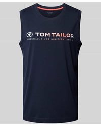 Tom Tailor - Tanktop mit Label-Print - Lyst