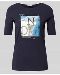 S.oliver - Regular Fit T-shirt Met Statementprint - Lyst