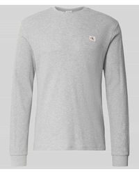 Calvin Klein - Longsleeve mit Strukturmuster - Lyst