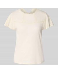 Zero - T-Shirt mit Rundhalsausschnitt und Häkelspitze - Lyst