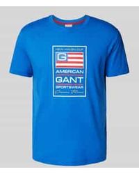 GANT - T-shirt Met Labeldetails - Lyst