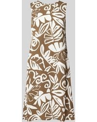 Luisa Cerano - Knielanges Kleid aus Viskose mit Allover-Muster - Lyst