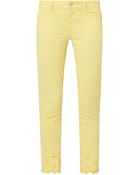 Liu Jo Cropped Jeans mit Stretch-Anteil - Gelb