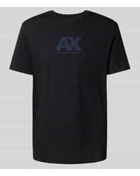 ARMANI EXCHANGE - Regular Fit T-shirt Van Puur Katoen Met Logoprint - Lyst