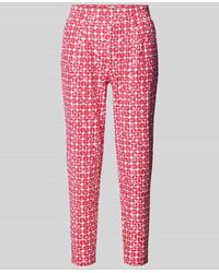 Ichi - Tapered Fit Stoffhose mit Allover-Print Modell 'Kate' - Lyst