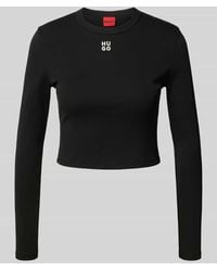 HUGO - Regular Fit Langarmshirt aus Baumwoll-Mix Modell 'DAFILOMENA' - Lyst
