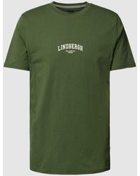 Lindbergh - T-Shirt mit Label-Print und Rundhalsausschnitt - Lyst