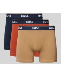 BOSS - Boxershorts mit elastischem Label-Bund Modell 'Power' im 3er-Pack - Lyst
