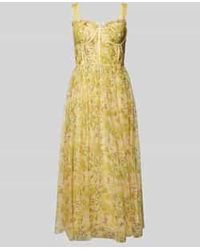 LACE & BEADS - Cocktailjurk Met Voorgevormde Cups - Lyst